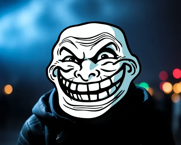 Trollface PNG: Iconic Image of Mischief and Humor -> PNG Trollface: Imagem Iconizada de Malícia e Humor